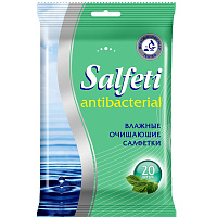 Влажные салфетки антибактериальные Salfeti 20 штук в упаковке фото Влажные салфетки антибактериальные Salfeti 20 штук в упаковке