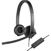 Гарнитура проводная Logitech H570e Stereo (981-000575) фото Гарнитура проводная Logitech H570e Stereo (981-000575)