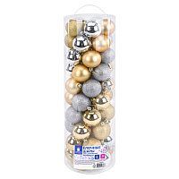 Шары елочные НАБОР 50 шт., 6 см, "Gold&Silver Spark", пластик, золото/серебро, ЗОЛОТАЯ СКАЗКА, 592452 фото Шары елочные НАБОР 50 шт., 6 см, "Gold&Silver Spark", пластик, золото/серебро, ЗОЛОТАЯ СКАЗКА, 592452