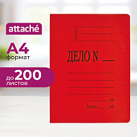 Скоросшиватель картонный Attache Дело № А4 до 200 листов красный (плотность 360 г/кв.м) фото Скоросшиватель картонный Attache Дело № А4 до 200 листов красный (плотность 360 г/кв.м)