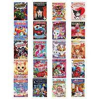 Книжка-раскраска "ПОПУЛЯРНЫЕ СЮЖЕТЫ" АССОРТИ, 214х290 мм, 16 страниц, "УМКА