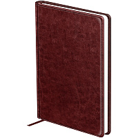 Ежедневник недатированный, А6, 160л., твердый переплет, кожзам, BG "Nebraska. Dark red", красный фото Ежедневник недатированный, А6, 160л., твердый переплет, кожзам, BG "Nebraska. Dark red", красный