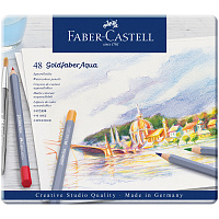 Карандаши акварельные Faber-Castell Goldfaber Aqua 48 цветов фото Карандаши акварельные Faber-Castell Goldfaber Aqua 48 цветов