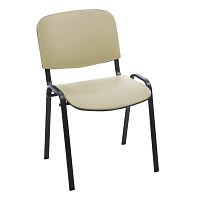 Стул Helmi HL-F01 "Изо", каркас черный, обивка кожзам бежевый фото Стул Helmi HL-F01 "Изо", каркас черный, обивка кожзам бежевый
