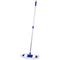 Швабра-рамка OfficeClean Professional, алюм. ручка 75-130см, насадка МОП хлопок (карманы) 40см фото Швабра-рамка OfficeClean Professional, алюм. ручка 75-130см, насадка МОП хлопок (карманы) 40см