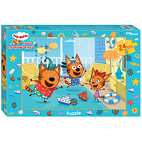 Пазл 24 эл. maxi Step Puzzle "АО СТС. Три кота. new 1 фото Пазл 24 эл. maxi Step Puzzle "АО СТС. Три кота. new 1