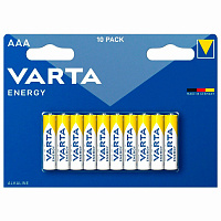 Батарейки алкалиновые "мизинчиковые" КОМПЛЕКТ 10 шт., VARTA ENERGY, ААА (LR03,15А), блистер, 4103229491 фото Батарейки алкалиновые "мизинчиковые" КОМПЛЕКТ 10 шт., VARTA ENERGY, ААА (LR03,15А), блистер, 4103229491