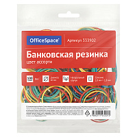 Банковская резинка 100г OfficeSpace, диаметр 40мм, ассорти, европодвес фото Банковская резинка 100г OfficeSpace, диаметр 40мм, ассорти, европодвес