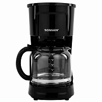 Кофеварка капельная SONNEN CM1095, 900 Вт, объем 1,8 л, подогрев кофе, противокапельная система, черная, 456334 фото Кофеварка капельная SONNEN CM1095, 900 Вт, объем 1,8 л, подогрев кофе, противокапельная система, черная, 456334