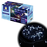 Электрогирлянда-нить уличная "Стандарт" 20 м, 200 LED, холодный белый, 220 V, контроллер, ЗОЛОТАЯ СКАЗКА, 591293 фото Электрогирлянда-нить уличная "Стандарт" 20 м, 200 LED, холодный белый, 220 V, контроллер, ЗОЛОТАЯ СКАЗКА, 591293