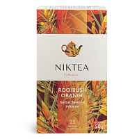 Чай NIKTEA "Ройбуш Оранж" травяной со вкусом апельсина, 25 пакетиков в конвертах по 2 г, TALTHA-DP0058 фото Чай NIKTEA "Ройбуш Оранж" травяной со вкусом апельсина, 25 пакетиков в конвертах по 2 г, TALTHA-DP0058