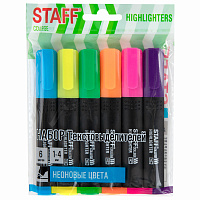 Набор текстовыделителей 6 НЕОНОВЫХ ЦВЕТОВ, АССОРТИ, STAFF College "STICK NEON", линия письма 1-4 мм, скошенный наконечник, 152534 фото Набор текстовыделителей 6 НЕОНОВЫХ ЦВЕТОВ, АССОРТИ, STAFF College "STICK NEON", линия письма 1-4 мм, скошенный наконечник, 152534