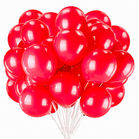 Шары воздушные ЗОЛОТАЯ СКАЗКА, 10" (25 см), КОМПЛЕКТ 50 штук, красные, пакет, 104998 фото Шары воздушные ЗОЛОТАЯ СКАЗКА, 10" (25 см), КОМПЛЕКТ 50 штук, красные, пакет, 104998