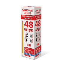 Карандаши чернографитные простые с ластиком HB, ВЫГОДНАЯ УПАКОВКА КОМПЛЕКТ 48 штук, ОФИСМАГ, 180639 фото Карандаши чернографитные простые с ластиком HB, ВЫГОДНАЯ УПАКОВКА КОМПЛЕКТ 48 штук, ОФИСМАГ, 180639
