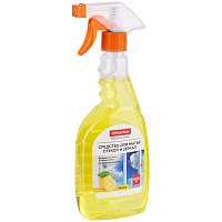 Средство для мытья стекол и зеркал OfficeClean "Лимон"с изопропиловым спиртом, 500мл, с курком фото Средство для мытья стекол и зеркал OfficeClean "Лимон"с изопропиловым спиртом, 500мл, с курком