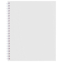 Тетрадь А5 96 л., HATBER, гребень, клетка, Soft-touch ламинация, SoloMatte "Арктический белый", 092868, 96Т5лВ1гр