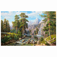 Картина стразами (алмазная мозаика), 30х40 см, ОСТРОВ СОКРОВИЩ "Водопад", без подрамника, 663857 фото Картина стразами (алмазная мозаика), 30х40 см, ОСТРОВ СОКРОВИЩ "Водопад", без подрамника, 663857