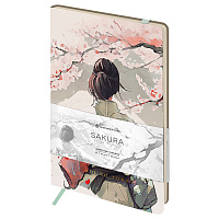 Записная книжка А5 80л. ЛАЙТ, кожзам, Greenwich Line "Sakura. Wise beauty", с резинкой, тиснение фольгой, блок в линию фото Записная книжка А5 80л. ЛАЙТ, кожзам, Greenwich Line "Sakura. Wise beauty", с резинкой, тиснение фольгой, блок в линию