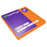 Самоклеящийся блок Berlingo "Ultra Sticky", 75*75мм, 80л., оранжевый неон фото Самоклеящийся блок Berlingo "Ultra Sticky", 75*75мм, 80л., оранжевый неон