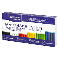 Пластилин классический BRAUBERG "АКАДЕМИЯ КЛАССИЧЕСКАЯ", 6 цветов, 120 г, СТЕК, ВЫСШЕЕ КАЧЕСТВО, 106440 фото Пластилин классический BRAUBERG "АКАДЕМИЯ КЛАССИЧЕСКАЯ", 6 цветов, 120 г, СТЕК, ВЫСШЕЕ КАЧЕСТВО, 106440