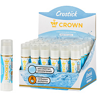 Клей-карандаш Crown "Crystal", 08г, кристально-чистый, ПВП фото Клей-карандаш Crown "Crystal", 08г, кристально-чистый, ПВП