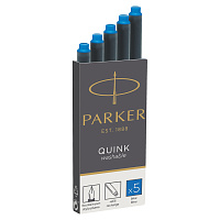 Картриджи чернильные PARKER "Cartridge Quink", КОМПЛЕКТ 5 штук, смываемые чернила, синие, 1950383 фото Картриджи чернильные PARKER "Cartridge Quink", КОМПЛЕКТ 5 штук, смываемые чернила, синие, 1950383