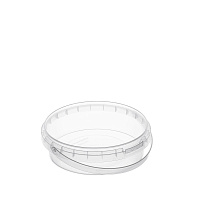 Банка с крышкой 285 мл, пластиковая под пресервы, с контрольным замком, диаметр 122 мм, ВЗЛП, 1213КП