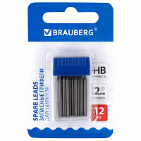 Грифели запасные для циркуля BRAUBERG, 12 шт. по 24 мм, HB, толщина 2 мм, блистер, 210805 фото Грифели запасные для циркуля BRAUBERG, 12 шт. по 24 мм, HB, толщина 2 мм, блистер, 210805