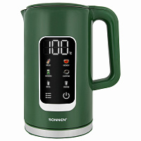 Чайник с терморегулятором и дисплеем, ДВОЙНЫЕ СТЕНКИ, SONNEN KT-8723EG, 1,7 л, 2200 Вт, изумрудный, 454689 фото Чайник с терморегулятором и дисплеем, ДВОЙНЫЕ СТЕНКИ, SONNEN KT-8723EG, 1,7 л, 2200 Вт, изумрудный, 454689