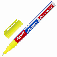 Маркер-краска лаковый EXTRA (paint marker) 1 мм, ЖЕЛТЫЙ, УСИЛЕННАЯ НИТРО-ОСНОВА, BRAUBERG, 151962 фото Маркер-краска лаковый EXTRA (paint marker) 1 мм, ЖЕЛТЫЙ, УСИЛЕННАЯ НИТРО-ОСНОВА, BRAUBERG, 151962