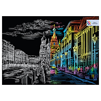 Гравюра с мультицветной основой ТРИ СОВЫ "Москва", А3 фото Гравюра с мультицветной основой ТРИ СОВЫ "Москва", А3