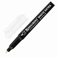 Маркер перманентный BRAUBERG WHITE EXTRA, БЕЛЫЙ, круглый наконечник 3 мм, 152488 фото Маркер перманентный BRAUBERG WHITE EXTRA, БЕЛЫЙ, круглый наконечник 3 мм, 152488