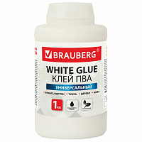 Клей ПВА BRAUBERG, 1 кг, универсальный (бумага, картон, дерево), 600983 фото Клей ПВА BRAUBERG, 1 кг, универсальный (бумага, картон, дерево), 600983