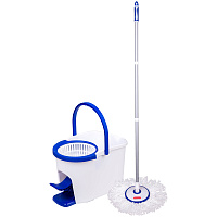 Набор для уборки OfficeClean Professional ведро 5л с отжимом и педалью, швабра с круглой насадкой фото Набор для уборки OfficeClean Professional ведро 5л с отжимом и педалью, швабра с круглой насадкой
