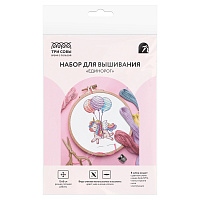 Набор для вышивания крестиком ТРИ СОВЫ "Единорог", 8*13см, пакет с европодвесом фото Набор для вышивания крестиком ТРИ СОВЫ "Единорог", 8*13см, пакет с европодвесом