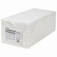 Салфетки бумажные 2-х слойные, 33x33 см, 200 штук в упаковке, 1/4 сложения, LAIMA, белые, 115402 фото Салфетки бумажные 2-х слойные, 33x33 см, 200 штук в упаковке, 1/4 сложения, LAIMA, белые, 115402