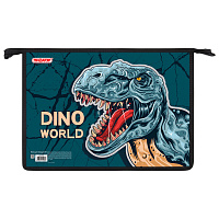 Папка для тетрадей ПИФАГОР А4, 1 отделение, картон/пластик, на молнии, "Dino world", 272131 фото Папка для тетрадей ПИФАГОР А4, 1 отделение, картон/пластик, на молнии, "Dino world", 272131