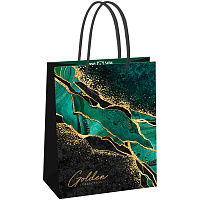 Пакет подарочный 18*23*10см MESHU "Emerald", фольга, глянцевая ламинация фото Пакет подарочный 18*23*10см MESHU "Emerald", фольга, глянцевая ламинация