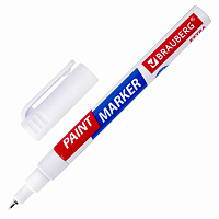 Маркер-краска лаковый EXTRA (paint marker) 1 мм, БЕЛЫЙ, УСИЛЕННАЯ НИТРО-ОСНОВА, BRAUBERG, 151959 фото Маркер-краска лаковый EXTRA (paint marker) 1 мм, БЕЛЫЙ, УСИЛЕННАЯ НИТРО-ОСНОВА, BRAUBERG, 151959