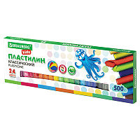 Пластилин классический BRAUBERG KIDS, 24 цвета, 500 г, ВЫСШЕЕ КАЧЕСТВО, 105874 фото Пластилин классический BRAUBERG KIDS, 24 цвета, 500 г, ВЫСШЕЕ КАЧЕСТВО, 105874