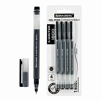 Ручки гелевые BRAUBERG X-WRITER 1800, УВЕЛИЧЕННАЯ ДЛИНА ПИСЬМА 1 800 м, ЧЕРНЫЕ, НАБОР 4 ШТУКИ, стандартный узел 0,5 мм, 144136 фото Ручки гелевые BRAUBERG X-WRITER 1800, УВЕЛИЧЕННАЯ ДЛИНА ПИСЬМА 1 800 м, ЧЕРНЫЕ, НАБОР 4 ШТУКИ, стандартный узел 0,5 мм, 144136
