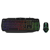 Комплект клавиатура + мышь Sven GS-9100, USB, подсветка, черный фото Комплект клавиатура + мышь Sven GS-9100, USB, подсветка, черный