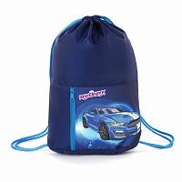 Мешок для обуви ЮНЛАНДИЯ, карман на молнии, 33х42 см, "Blue Car", 270407 фото Мешок для обуви ЮНЛАНДИЯ, карман на молнии, 33х42 см, "Blue Car", 270407
