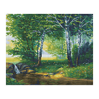 Алмазная мозаика ТРИ СОВЫ "Березовая роща", 40*50см, холст, картонная коробка с пластиковой ручкой фото Алмазная мозаика ТРИ СОВЫ "Березовая роща", 40*50см, холст, картонная коробка с пластиковой ручкой