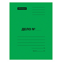 Скоросшиватель OfficeSpace "Дело", картон мелованный, 300г/м2, зеленый, пробитый, до 200л. фото Скоросшиватель OfficeSpace "Дело", картон мелованный, 300г/м2, зеленый, пробитый, до 200л.