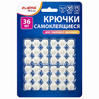 Крючки самоклеящиеся для гирлянд и проводов 1,5х1,5 см, КОМПЛЕКТ 36 шт., LAIMA Home, 608796 фото Крючки самоклеящиеся для гирлянд и проводов 1,5х1,5 см, КОМПЛЕКТ 36 шт., LAIMA Home, 608796
