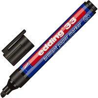 Маркер перманентный пигментный Edding E-33/001 черный скошенный наконечник (толщина линии 1.5-3 мм)