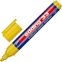 Маркер перманентный пигментный Edding E-33/005 желтый (толщина линии 1,5-3 мм) скошенный наконечник