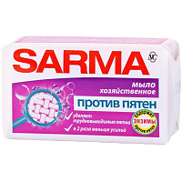 Мыло хозяйственное Sarma Против пятен 140 г фото Мыло хозяйственное Sarma Против пятен 140 г