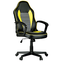 Кресло игровое Helmi HL-S08 "Rally", экокожа черная/серая/желтая фото Кресло игровое Helmi HL-S08 "Rally", экокожа черная/серая/желтая